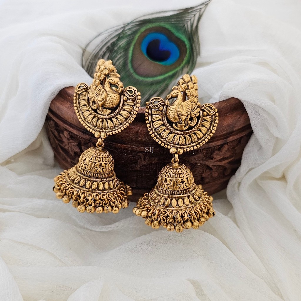 Peacock jhumkas