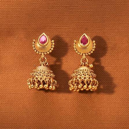 Ruby jhumkas