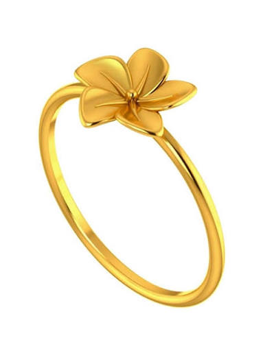 Flower gold ring