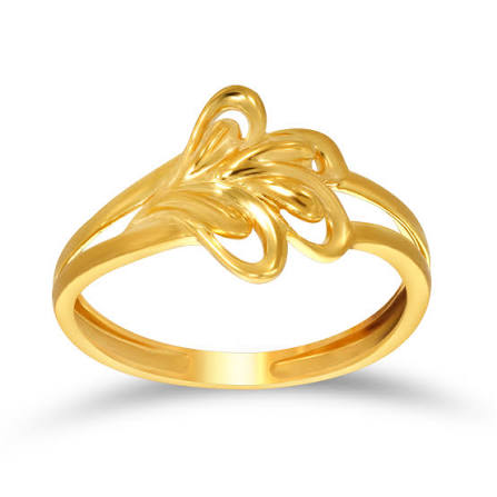 Swirl gold ring