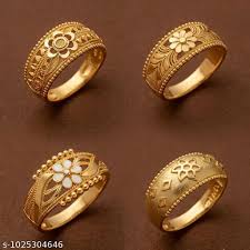 Floral gold bands